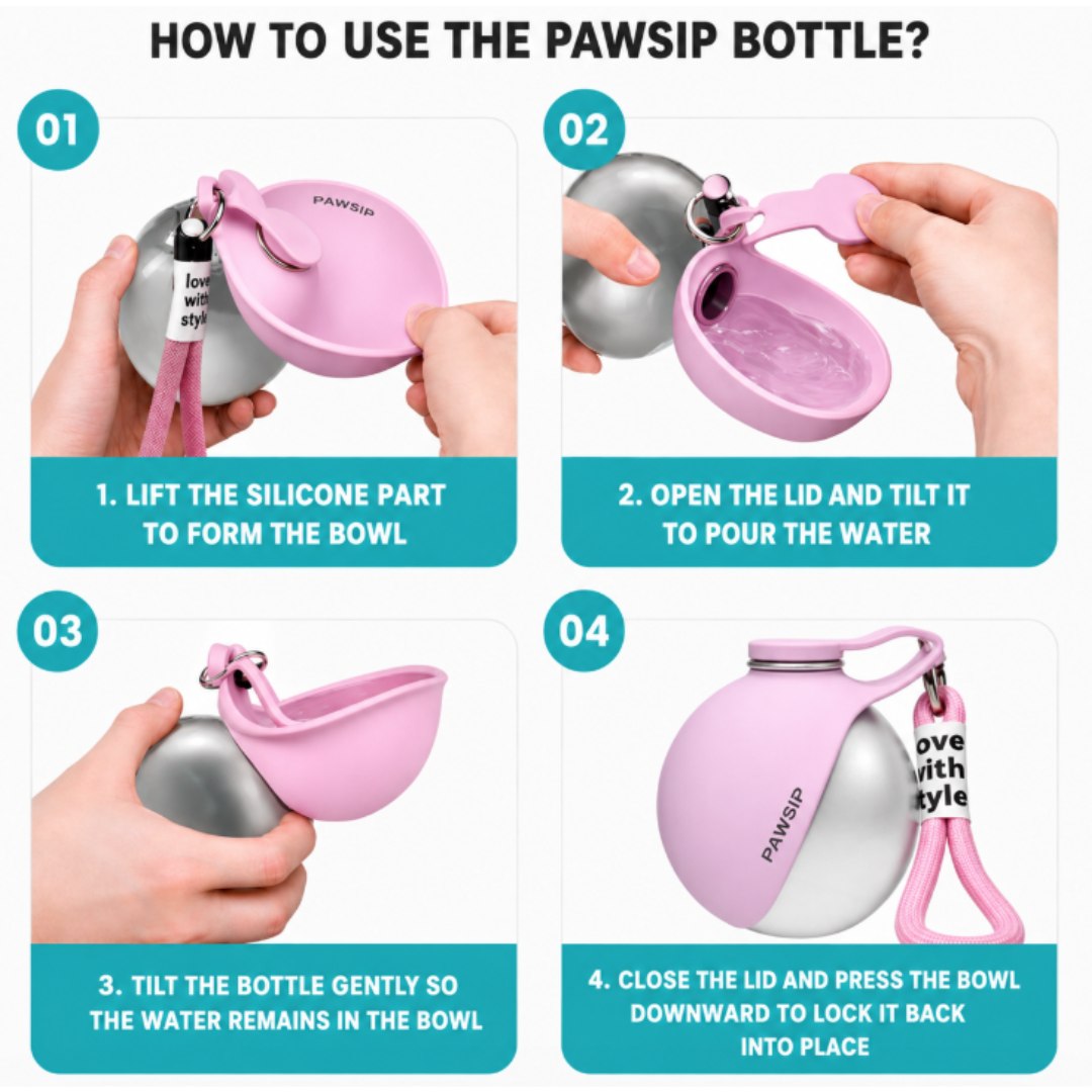Pawdog™ Travel-Friendly Portable Dog Water Bottle